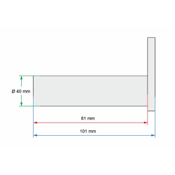 3350059L Svornjak s podmazivanjem 40 x 91 mm za utovarne platforme Dhollandia